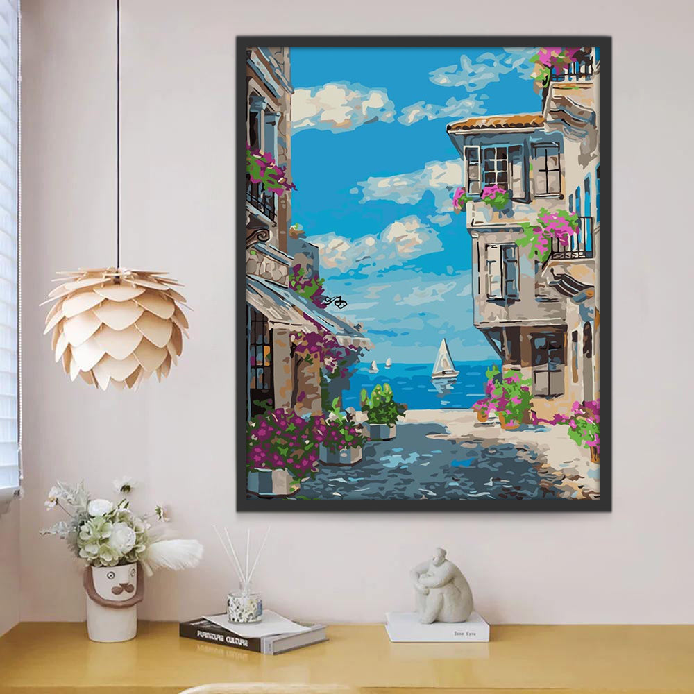 Stad aan Zee Schilderen op Nummers