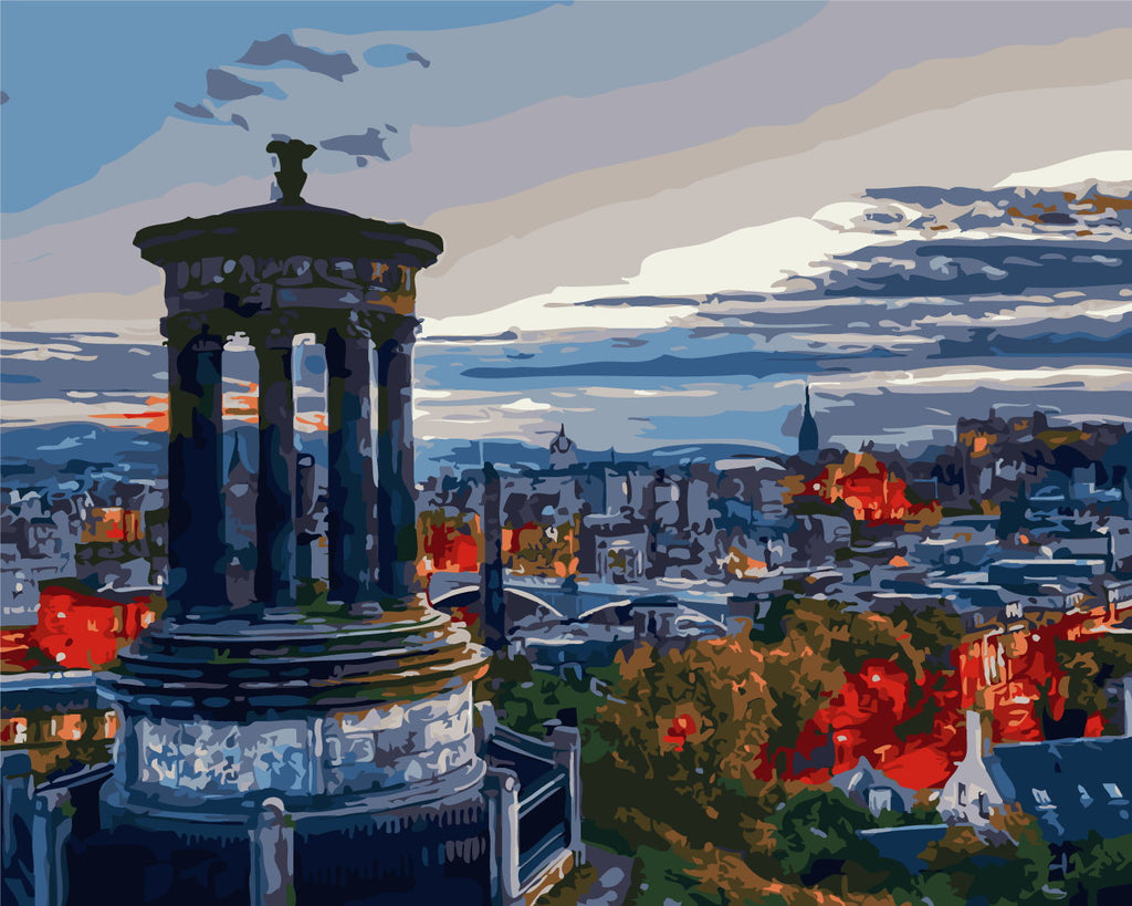Stadsgezicht Edinburgh Schilderen op Nummers