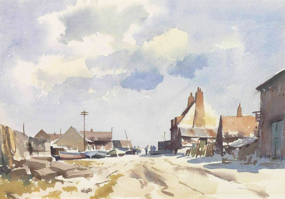 Stille Dorpsstraat aan de Kust Schilderen op Nummers