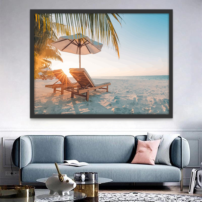 Strand in de Zon Schilderen op Nummers