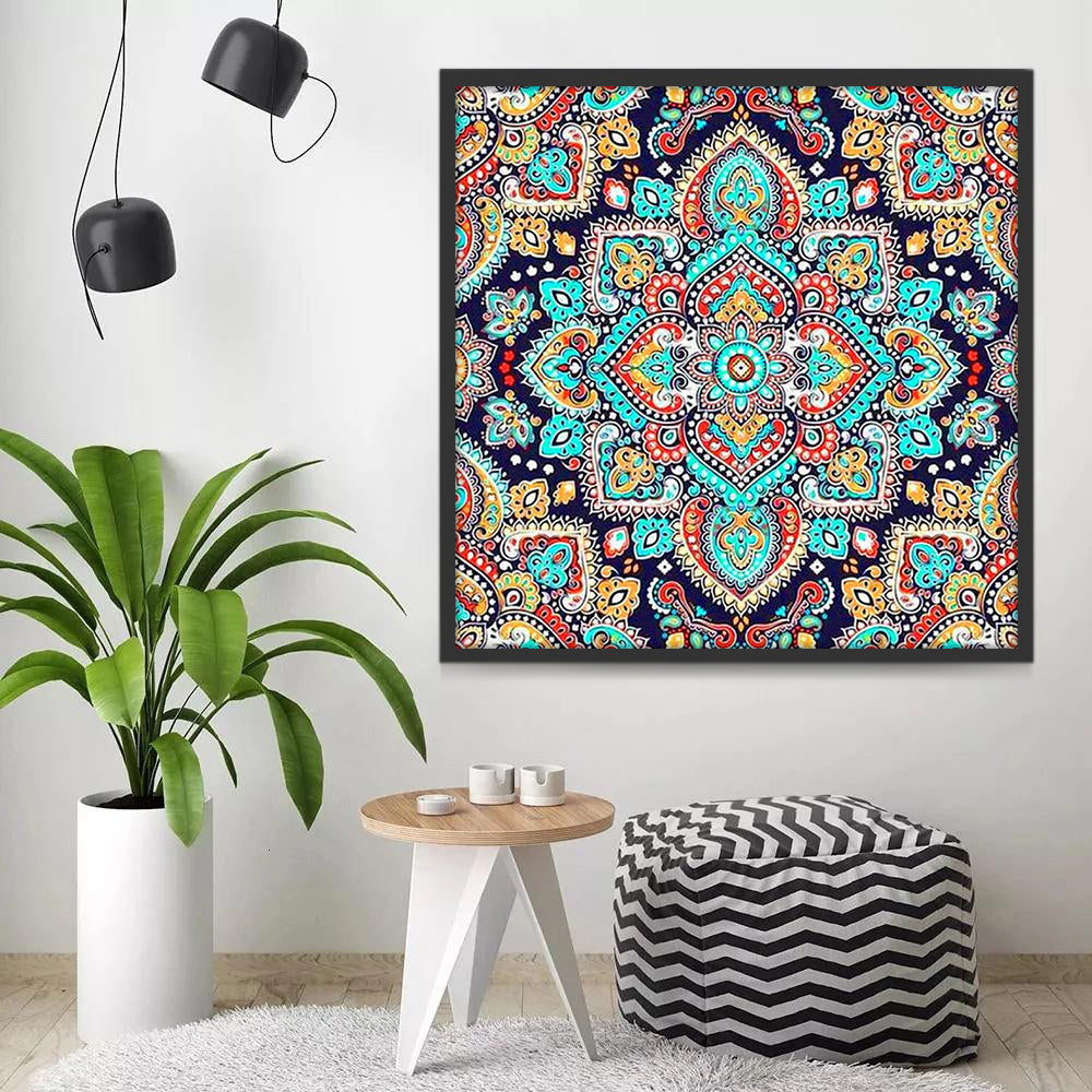 Symmetrisch Kunstwerk van Mandala Schilderen op Nummers