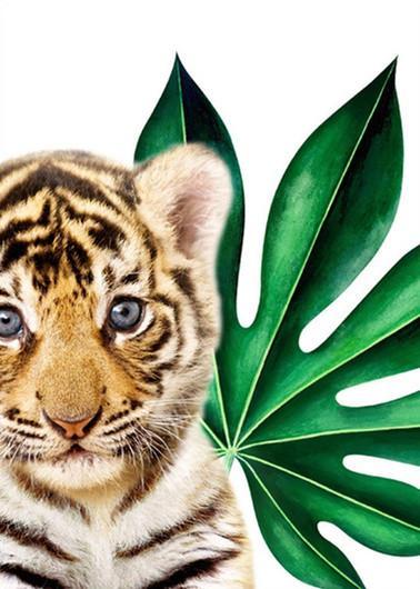 Tijger en Blad Schilderen op Nummers2