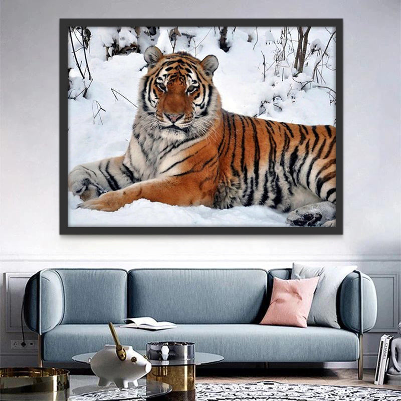 Tijger in de Sneeuw Schilderen op Nummers