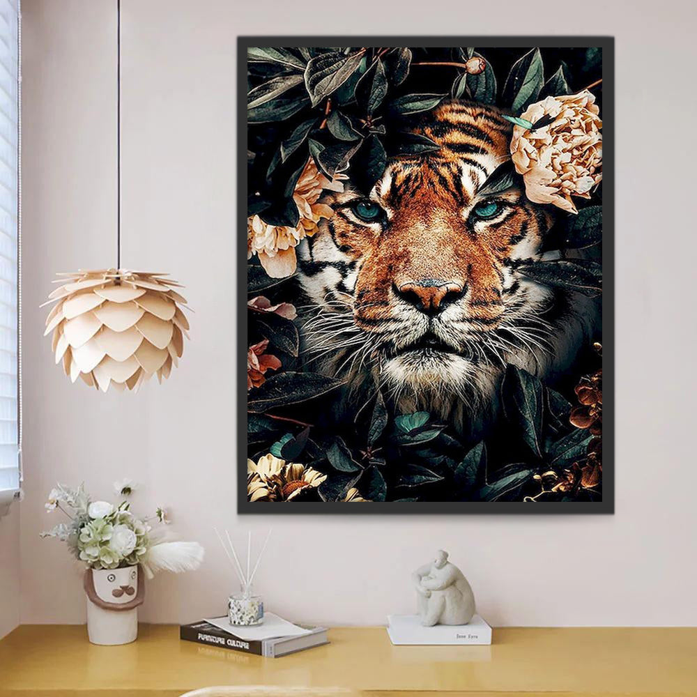 Tijger met Blauwe Ogen Schilderen op Nummers