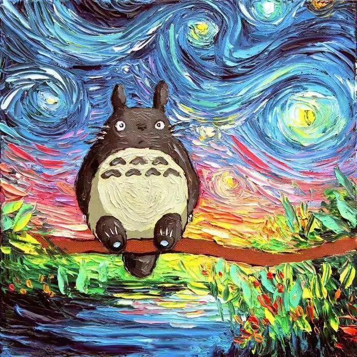 Totoro onder de Sterren Schilderen op Nummers