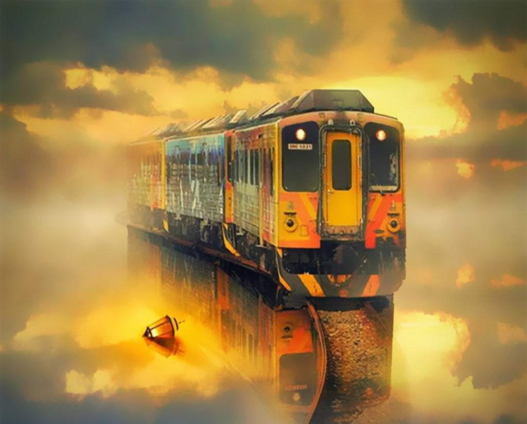 Trein in Mysterieuze Sfeer Schilderen op Nummers