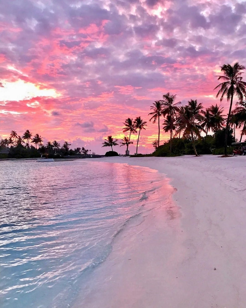 Tropisch Strand bij Zonsondergang Schilderen op Nummers