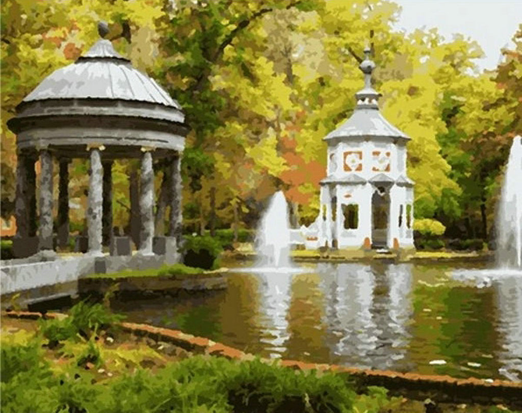 Tuin in Madrid Schilderen op Nummers