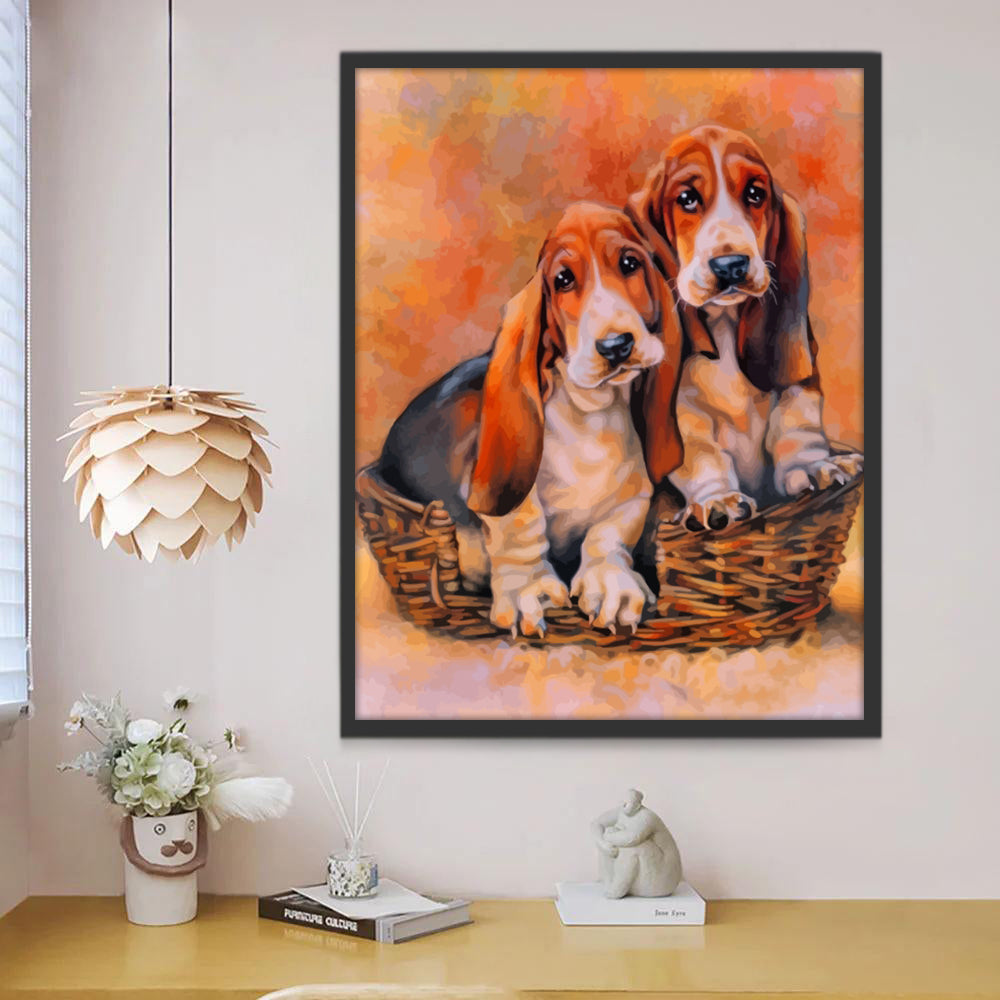 Twee Beagles Schilderen op Nummers