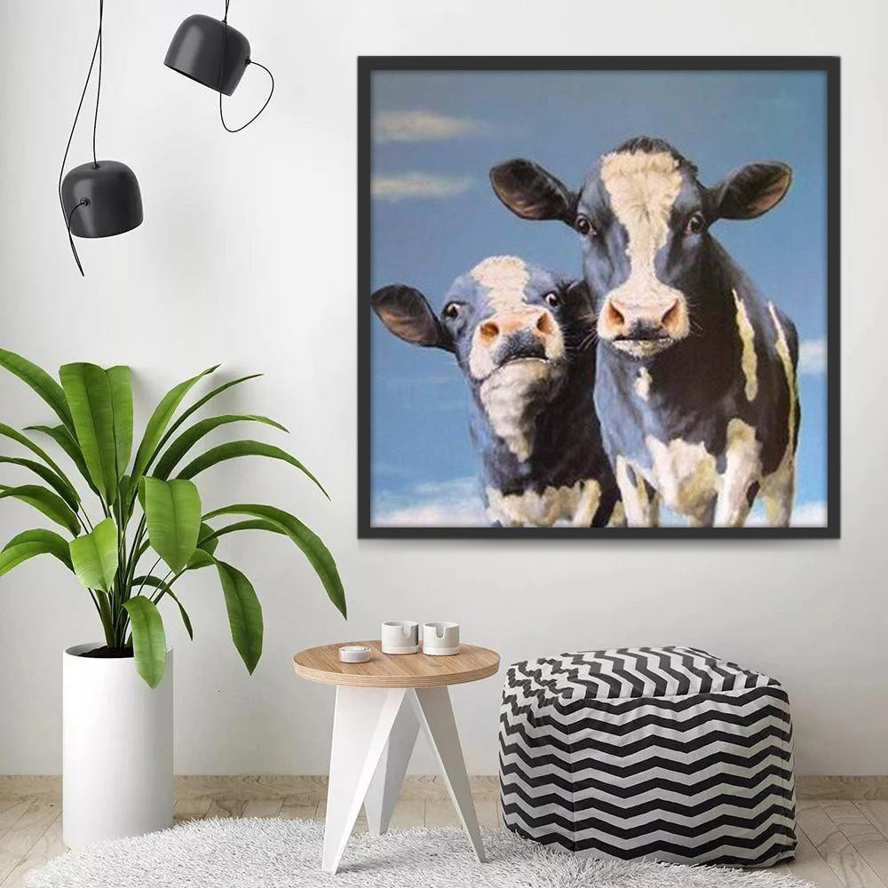 Twee Holsteinkoeien Schilderen op Nummers