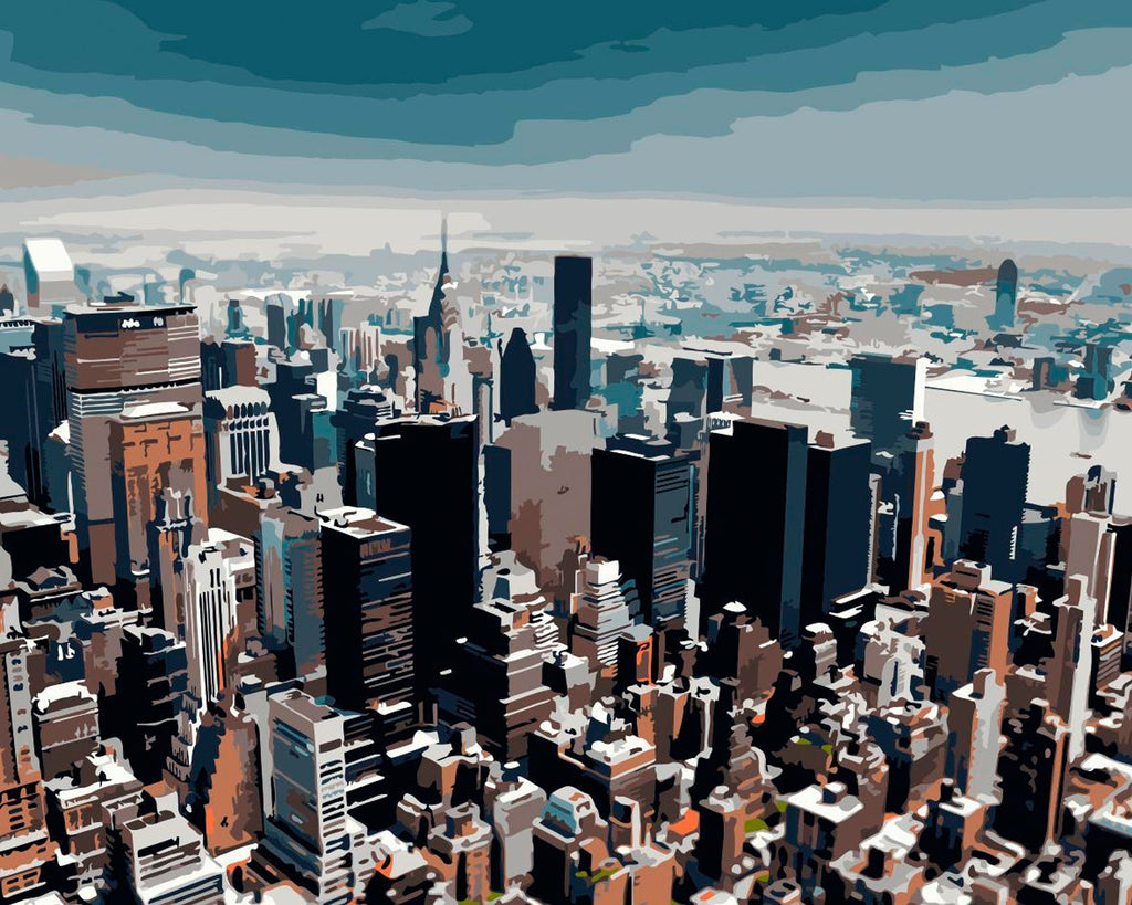 Uitzicht op Manhattan Schilderen op Nummers
