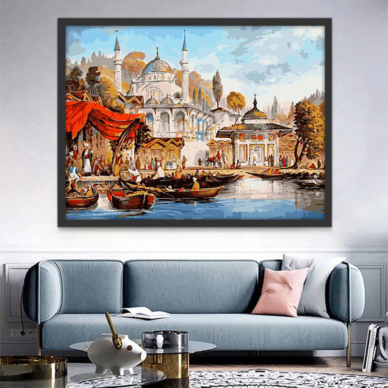 Uskudar Moskee Istanbul Schilderen op Nummers