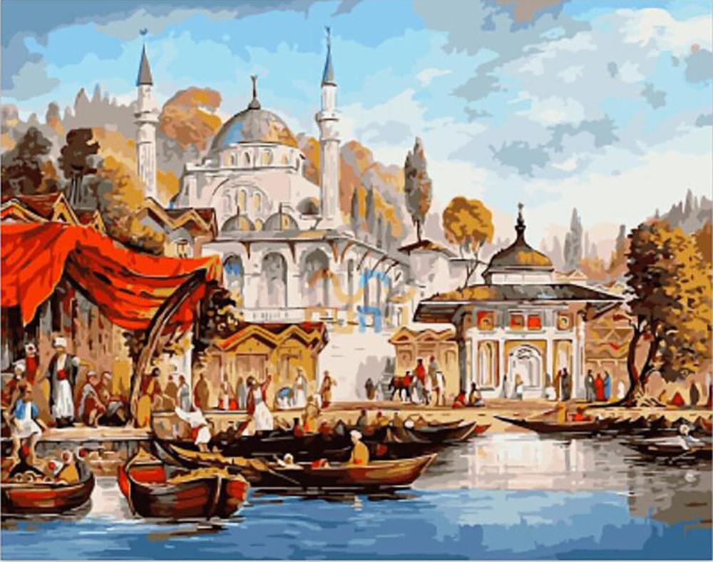 Uskudar Moskee Istanbul Schilderen op Nummers