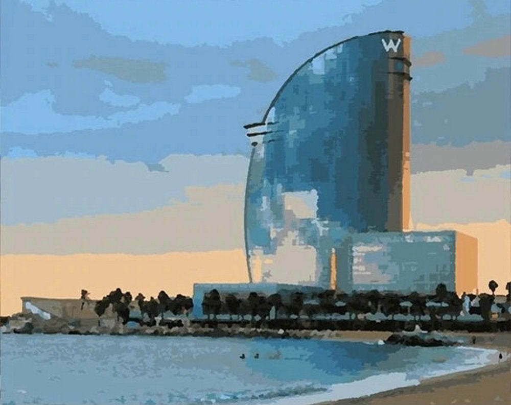 Vakantieoord Barcelona Schilderen op Nummers