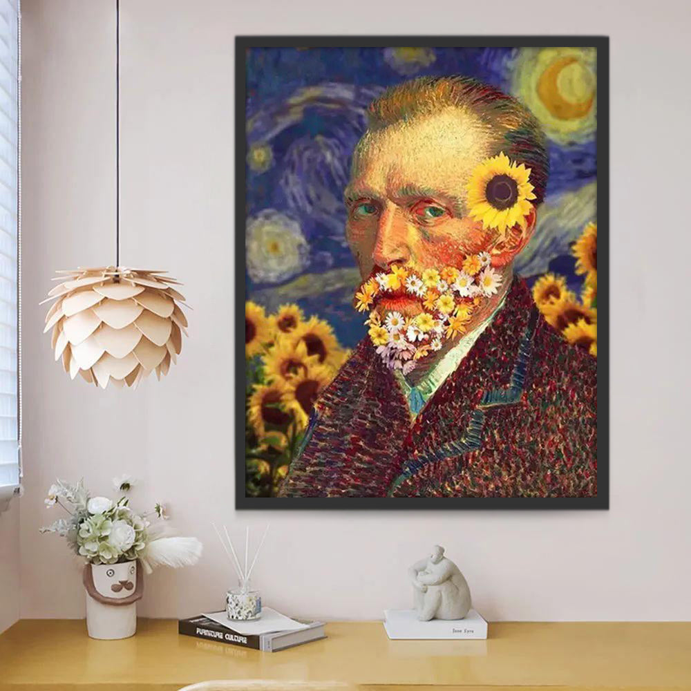Van Gogh met een Zonnebloem Schilderen op Nummers