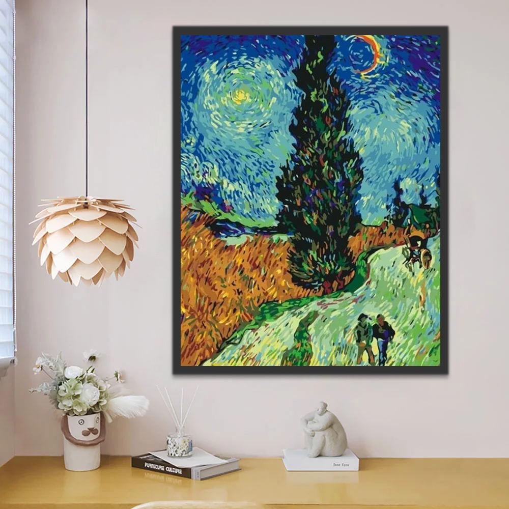 Van Gogh-stijl Wildernis Schilderen op Nummers