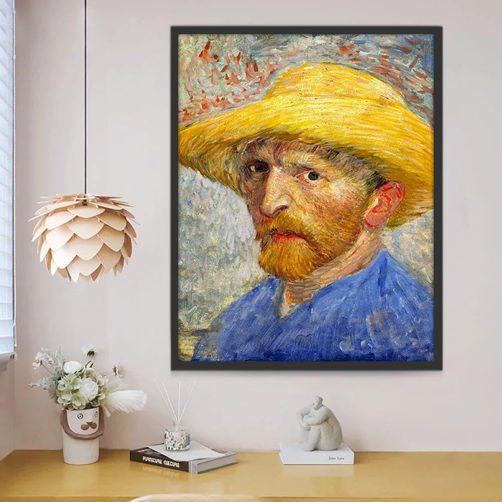 Van Gogh Zelfportret Met Strohoed Schilderen op Nummers