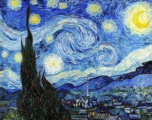 Van Gogh's Abstracte Sterrenhemel Schilderen op Nummers