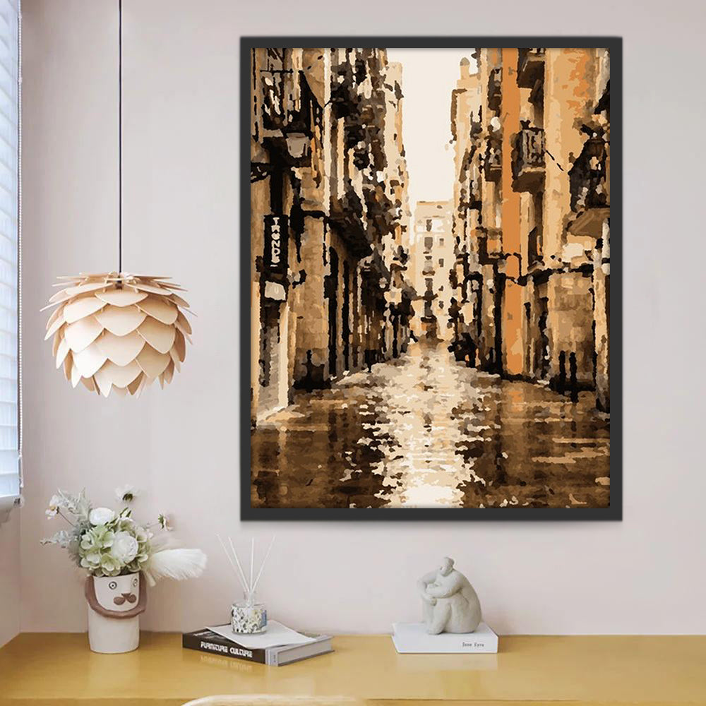 Venetië Waterstad in Aquarel Ansichtkaart Schilderen op Nummers