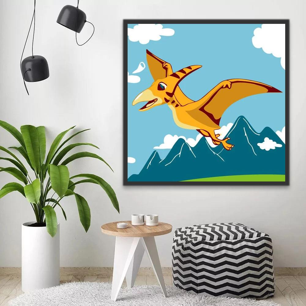 Vliegende Dinosaurus Schilderen op Nummers