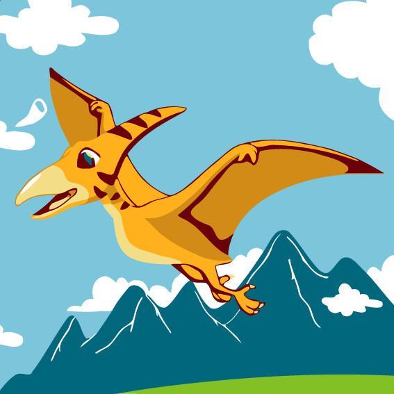 Vliegende Dinosaurus Schilderen op Nummers