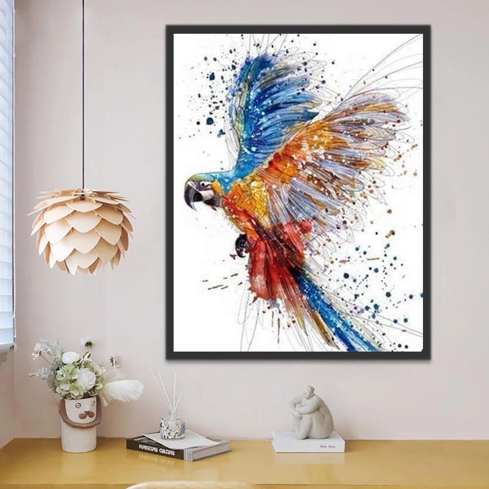 Vliegende Kleurrijke Vogel Schilderen op Nummers