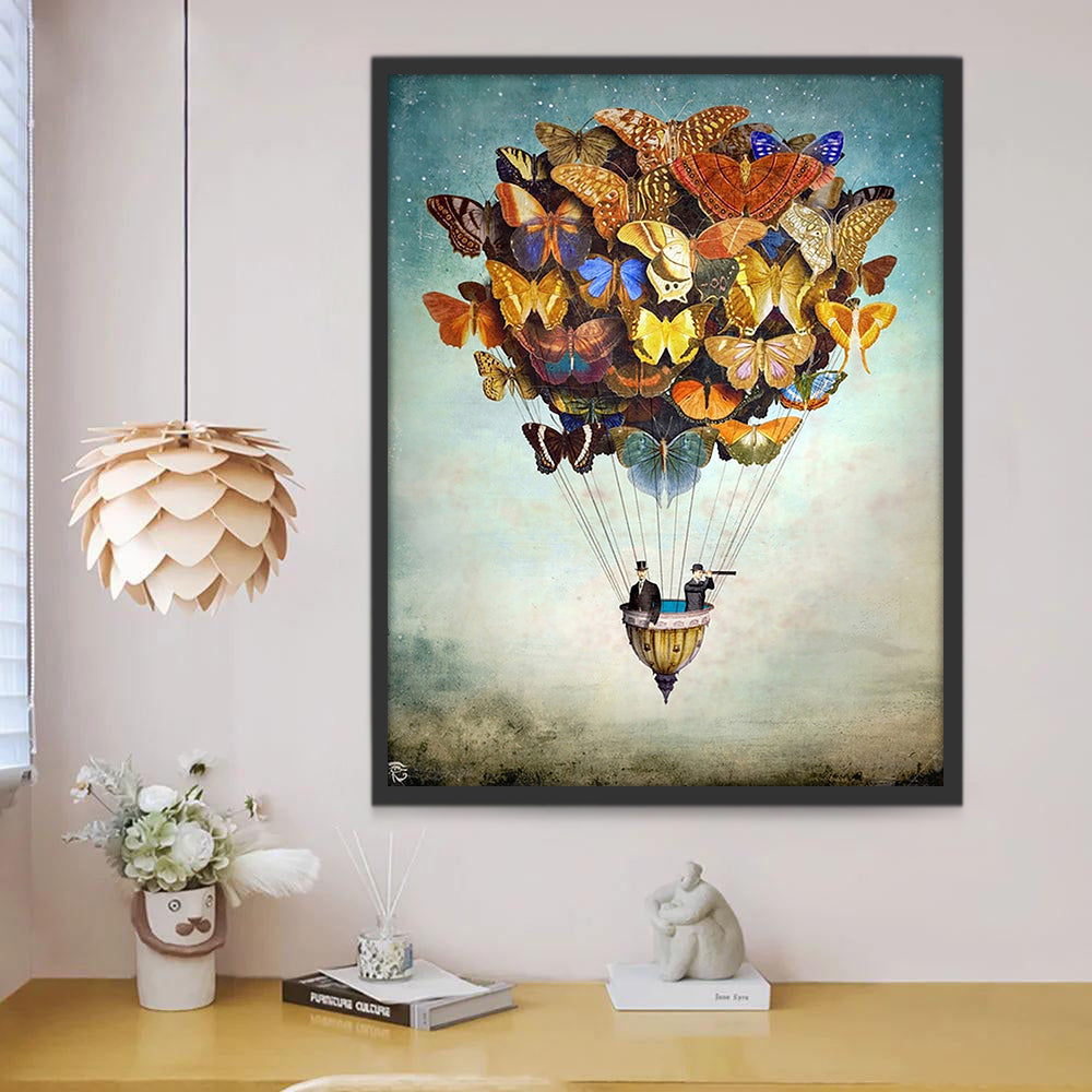 Vlinder Ballon Schilderen op Nummers