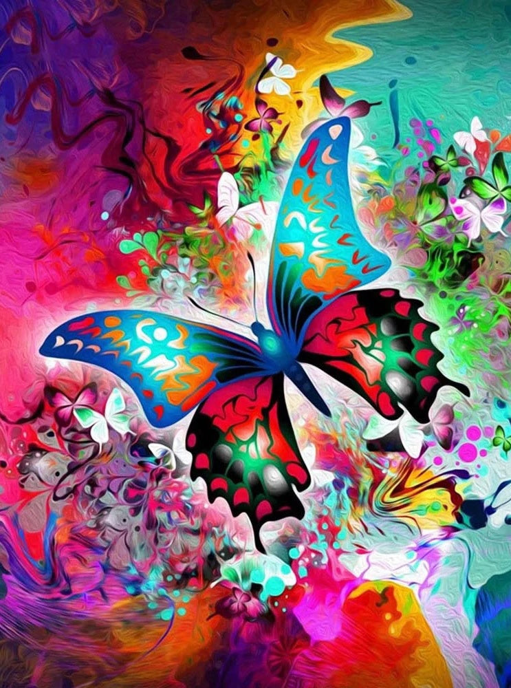Vlinder Pop Art Schilderen op Nummers