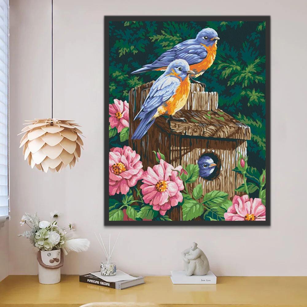 Vogelfamilie Schilderen op Nummers