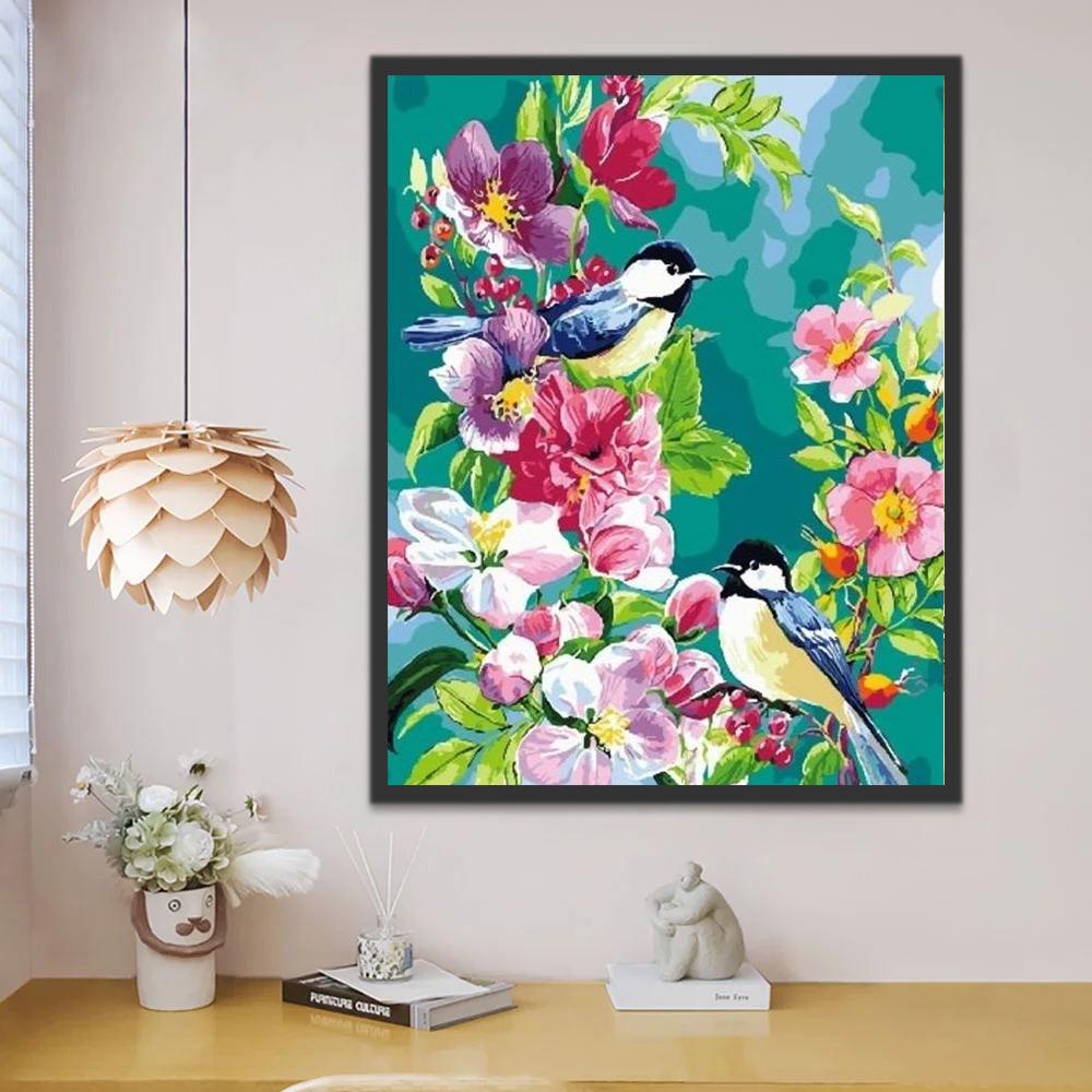 Vogels en Bloemen Schilderen op Nummers