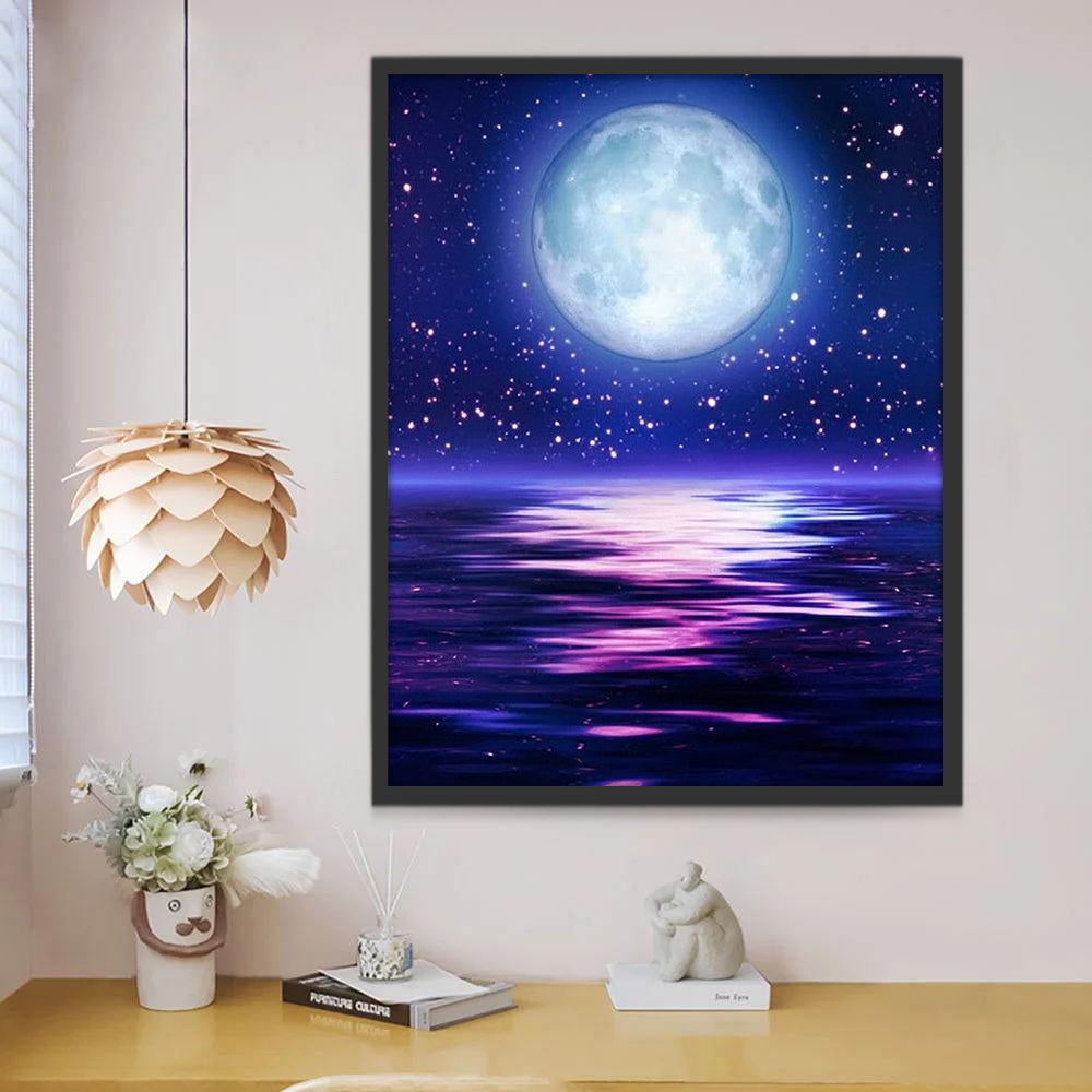 Volle Maan en Sterrenhemel Schilderen op Nummers