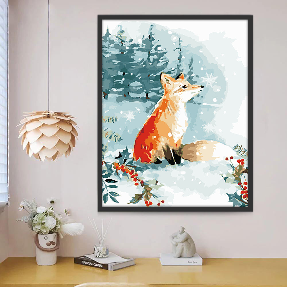 Vos in de Sneeuw Schilderen op Nummers