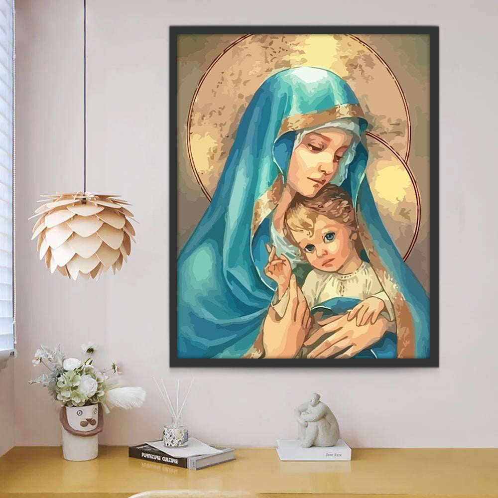 Vrouw en Kind Christendom Schilderen op Nummers