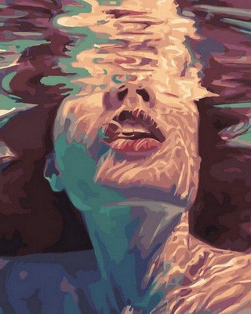 Vrouw in het Water Schilderen op Nummers