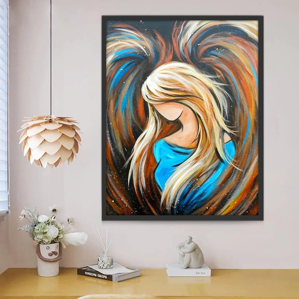 Vrouw met Goudblonde Vlechten Schilderen op Nummers