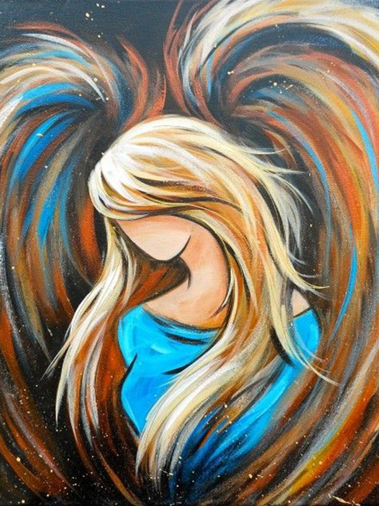 Vrouw met Goudblonde Vlechten Schilderen op Nummers