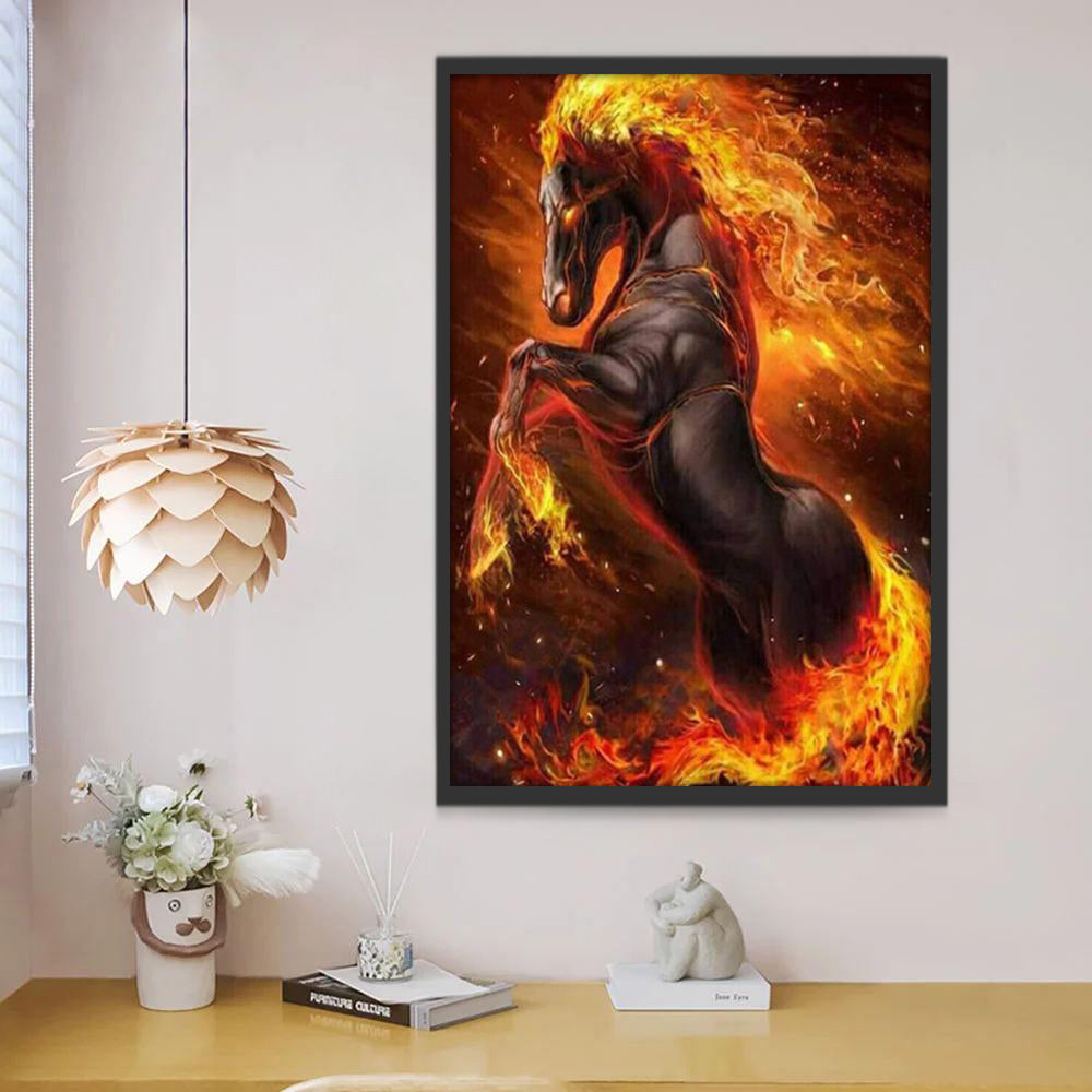 Vuur en Paard Schilderen op Nummers