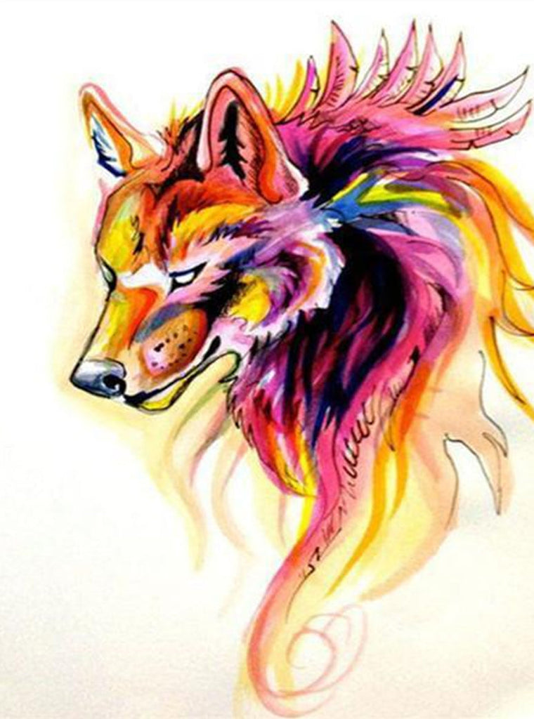 Vuur Wolf Schilderen op Nummers