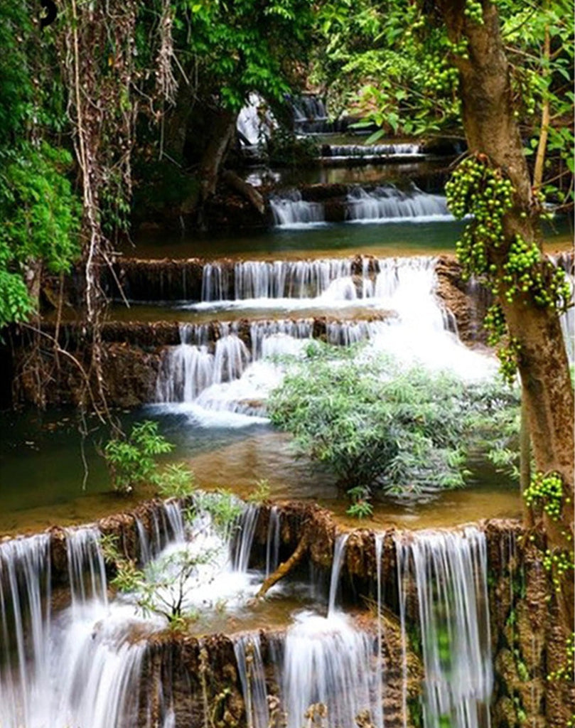 Waterval en Flora Schilderen op Nummers