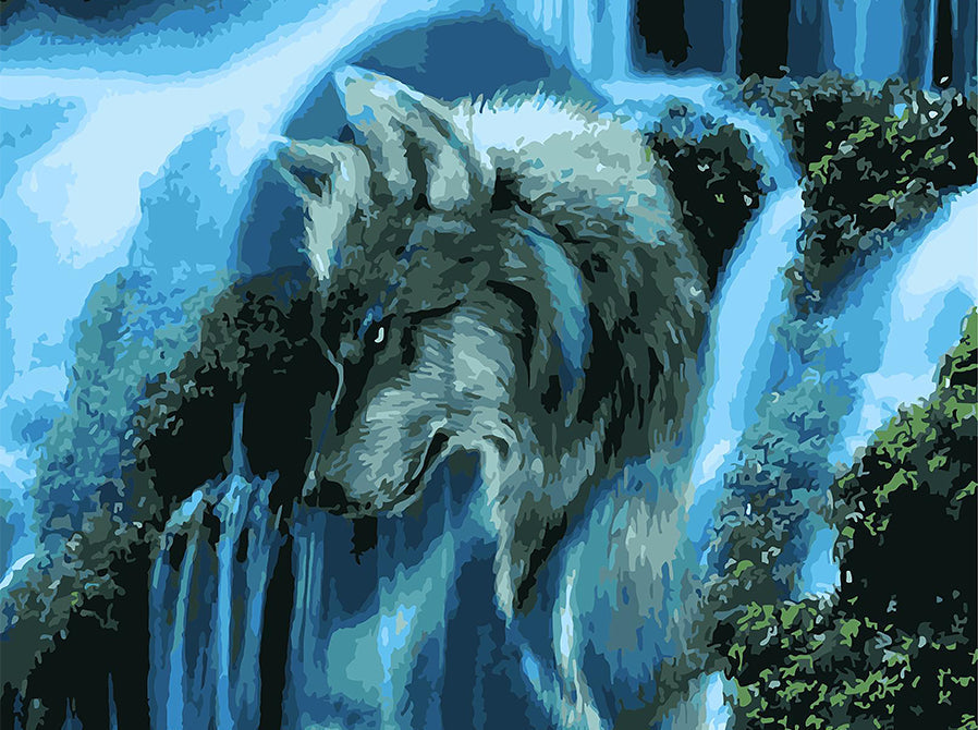 Watervallen Wolf Schilderen op Nummers