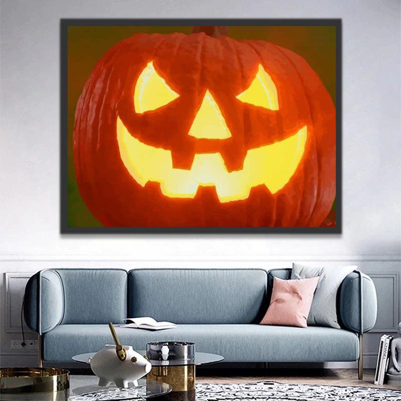 Wicked Pompoen Lamp Halloween Schilderen op Nummers