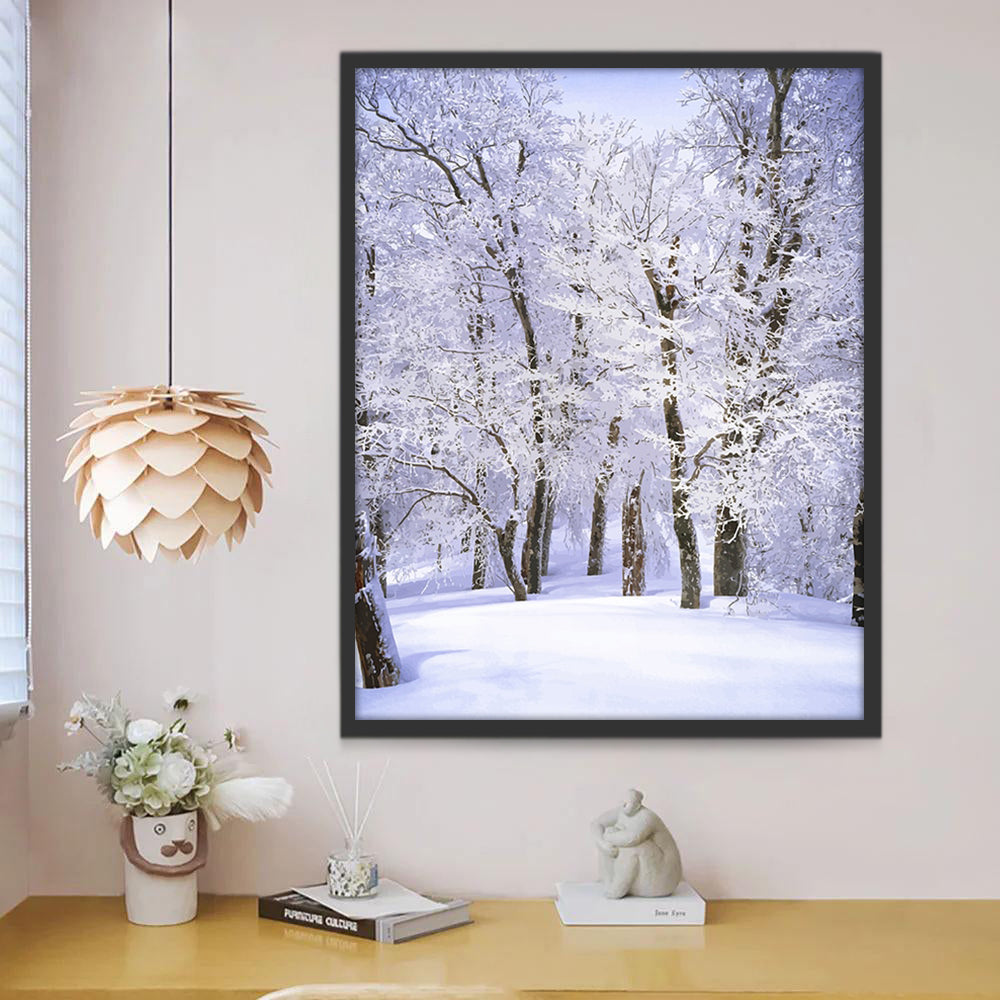 Winterse Bosstilte Schilderen op Nummers