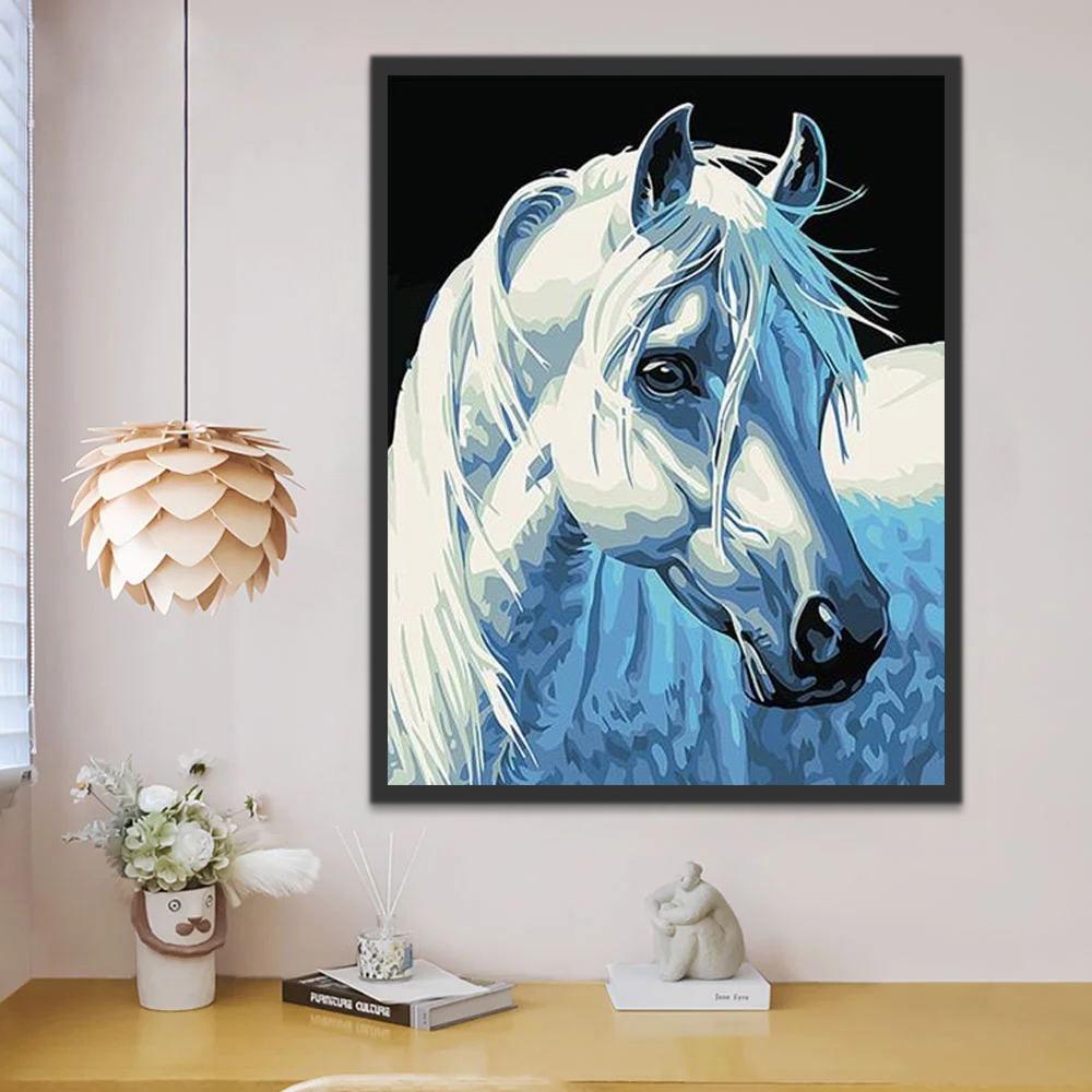 Wit Paard Schilderen op Nummers