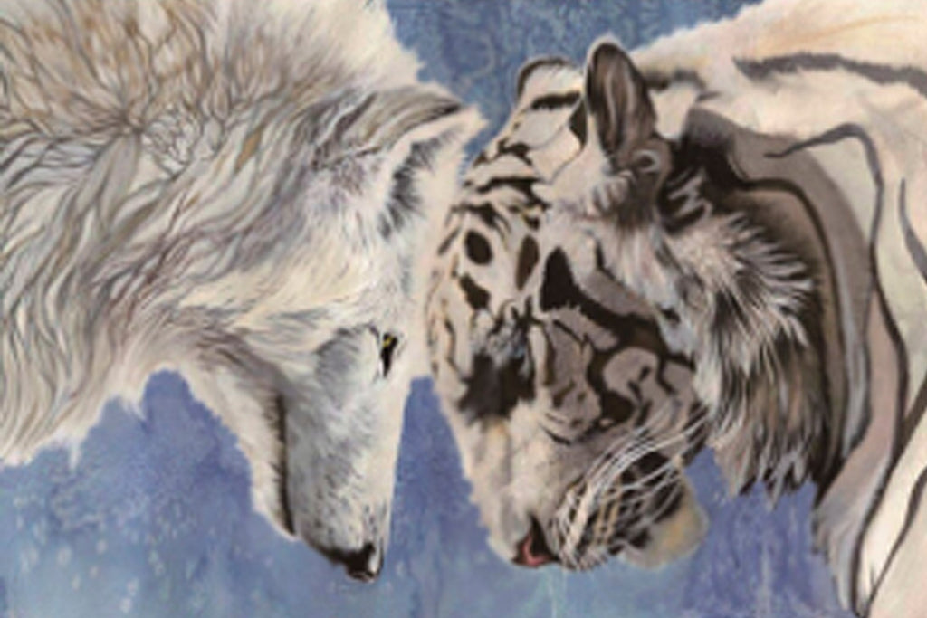 Witte Wolf en Tijger Schilderen op Nummers