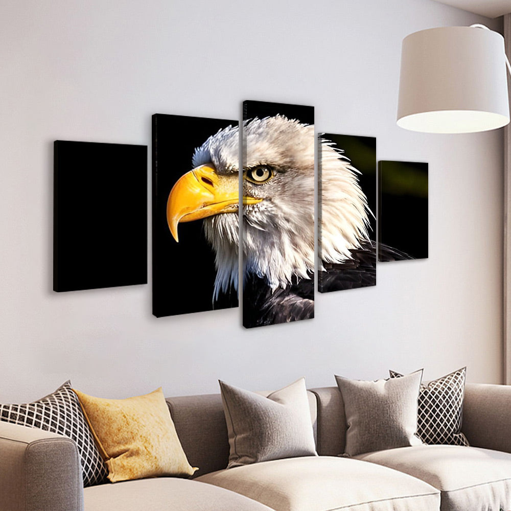 Woeste Haliaeetus Leucocephalus 5 Platen Schilderen op Nummers