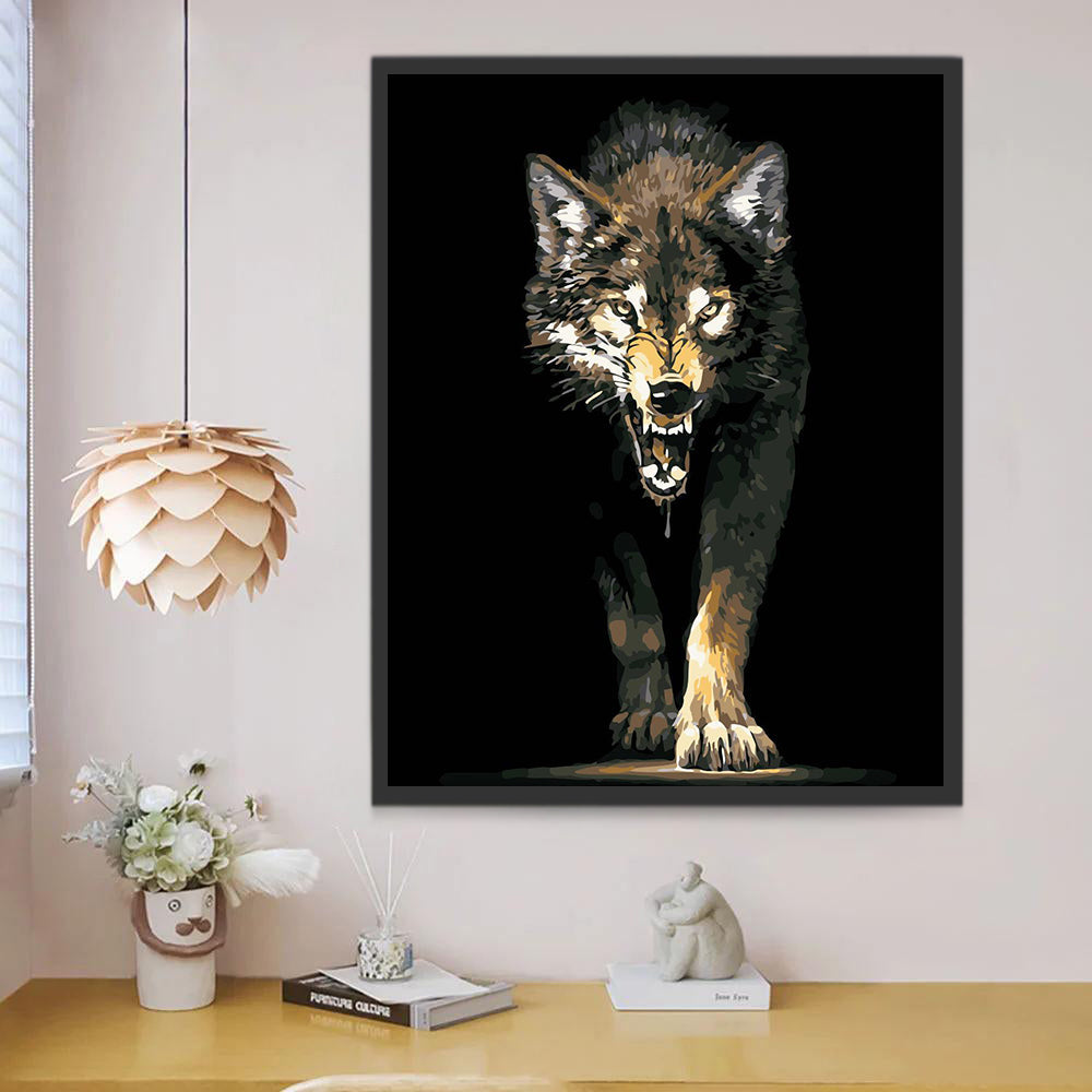 Woeste Wolf Schilderen op Nummers