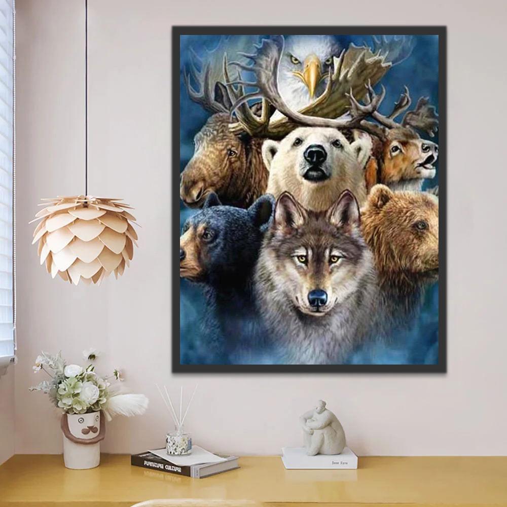 Wolf Beer Adelaar Schilderen op Nummers