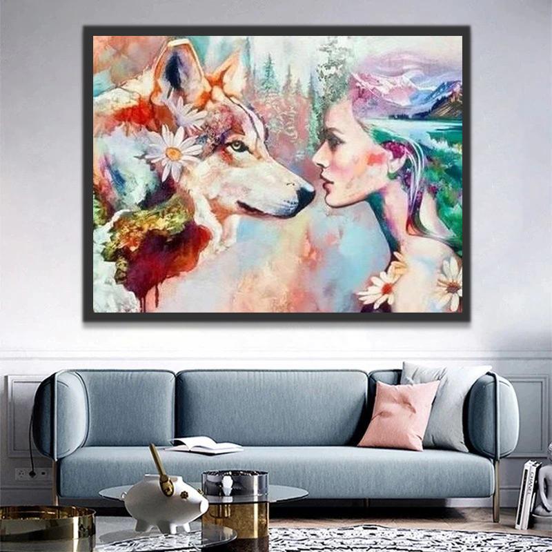 Wolf en Schoonheid Schilderen op Nummers
