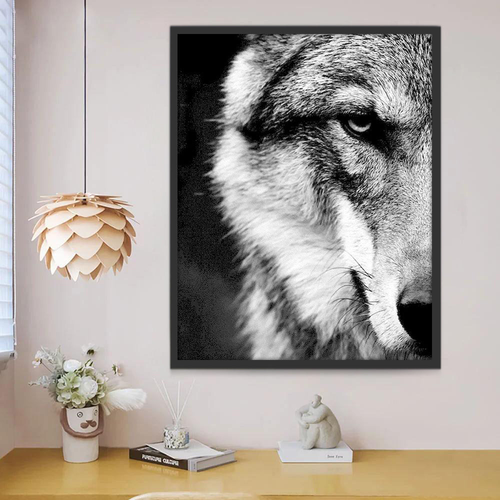 Wolf Gezicht Schilderen op Nummers