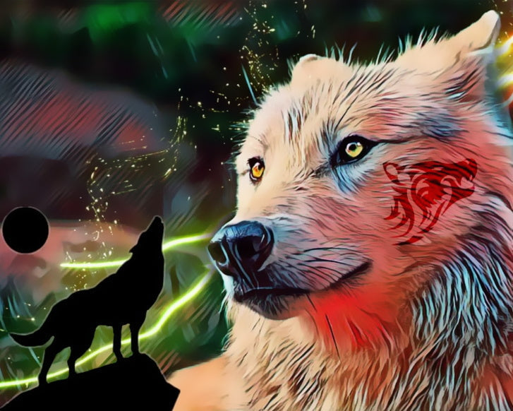 Wolf Schilderen op Nummers